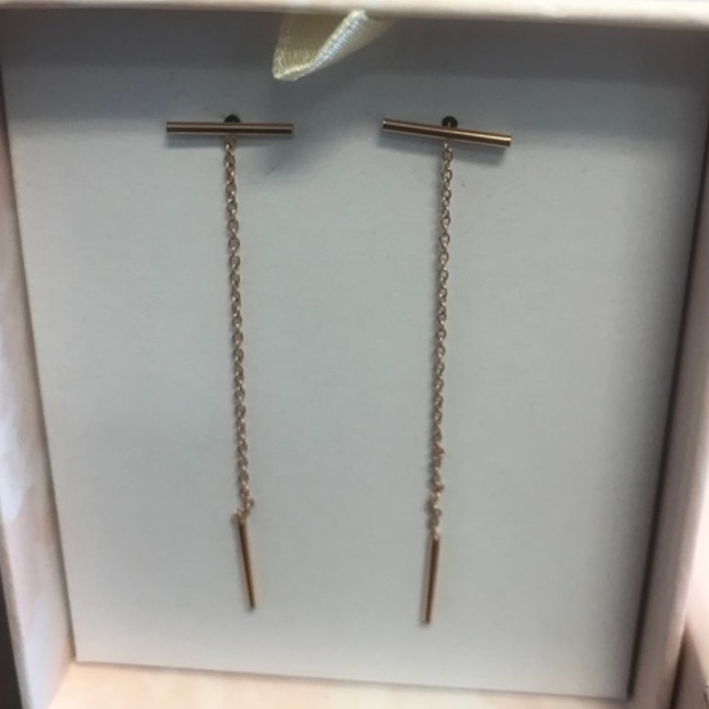 S&R Bar Chain Earrings